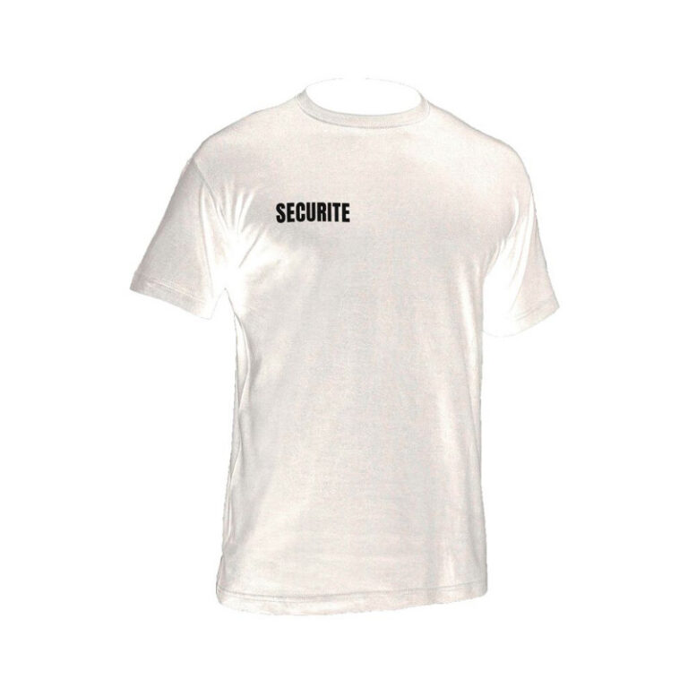 T-shirt blanc "SÉCURITÉ"