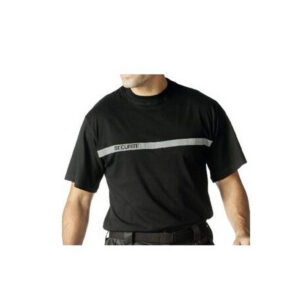 T shirt noir SECURITE bande grise